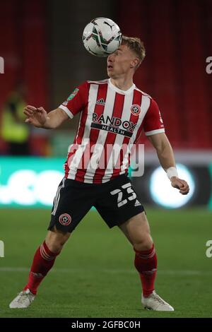 Sheffield, Großbritannien. August 2021. Ben Osborn von Sheffield Utd beim Carabao Cup-Spiel in der Bramall Lane, Sheffield. Bildnachweis sollte lauten: Alistair Langham/Sportimage Kredit: Sportimage/Alamy Live News Stockfoto