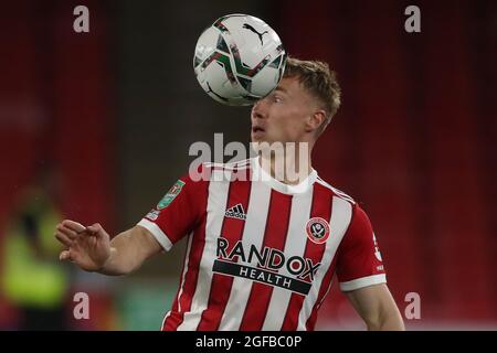 Sheffield, Großbritannien. August 2021. Ben Osborn von Sheffield Utd beim Carabao Cup-Spiel in der Bramall Lane, Sheffield. Bildnachweis sollte lauten: Alistair Langham/Sportimage Kredit: Sportimage/Alamy Live News Stockfoto