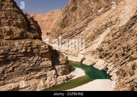 Karun-Fluss, Zagros-Gebirge, angebliche alte „persische Königsstraße“, Chaharmahal und Bakhtiari-Provinz, Iran, Persien, Westasien, Asien Stockfoto