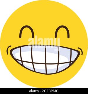 Großes glückliches Emoticon Stock Vektor