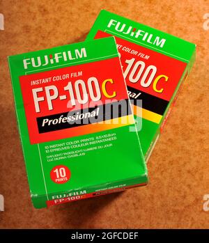 Fujifilm FP-100c professioneller Sofortfilm Stockfoto