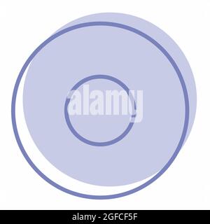 Icon Vector of Donut - Two Tone Style - einfache Illustration, editierbare Kontur, Design Template Vector, gut für Drucke, Poster, Werbung, ann Stock Vektor