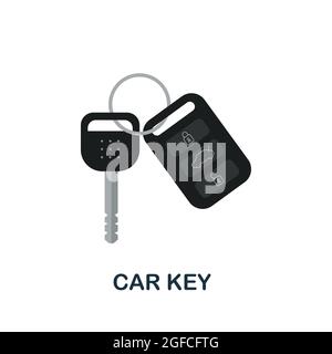 Car Key-Symbol. Flaches Schilderelement aus der Transportsammlung. Creative Car Key Symbol für Web-Design, Vorlagen, Infografiken und vieles mehr Stock Vektor