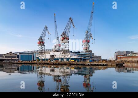 SH Minerva wird am 13. Juli 2021 auf der Werft Helsinki im Bau sein. Stockfoto