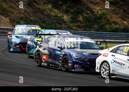 55 Boldizs Bence (hun), Zengo Motorsport Drivers' Academy, Cupra Leon Competicion TCR, Aktion während des FIA WTCR Race 2021 in Ungarn, 4. Lauf des FIA World Touring Car Cup 2021, Hungaroring, vom 20. Bis 22. August 2021 in Budapest - Foto Florent Gooden / DPPI Stockfoto