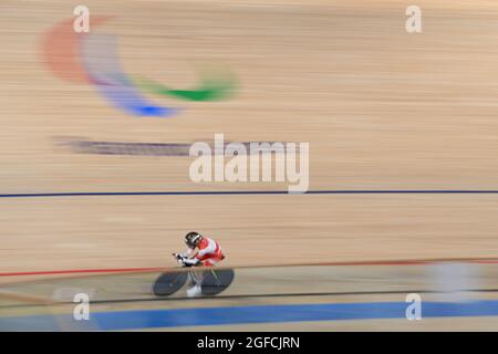 Shizuoka, Japan. Kredit: MATSUO. August 2021. Keiko Sugiura (JPN) Radsport : Frauen C1-3 3000m Individual Pursuit Qualifying während der Paralympischen Spiele in Tokio 2020 auf dem Izu Velodrome in Shizuoka, Japan. Kredit: MATSUO .K/AFLO SPORT/Alamy Live Nachrichten Stockfoto