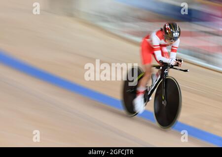 Shizuoka, Japan. Kredit: MATSUO. August 2021. Keiko Sugiura (JPN) Radsport : Frauen C1-3 3000m Individual Pursuit Qualifying während der Paralympischen Spiele in Tokio 2020 auf dem Izu Velodrome in Shizuoka, Japan. Kredit: MATSUO .K/AFLO SPORT/Alamy Live Nachrichten Stockfoto