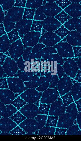 Indigo blau Krawatte Farbstoff Rand Rand Hintergrund. Lackiert in Aquarell-WASH-Seitenbannerstreifen. Boho modernes abstraktes Webdesign Element, Trenner oder decorati Stockfoto