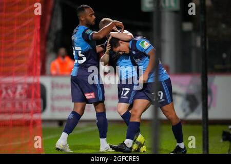 Stevenage, Großbritannien. 25. Juni 2021. Während des Carabao Cup-Spiels zwischen Stevenage und Wycombe Wanderers am 24. August 2021 im Lamex Stadium, Stevenage, England. Foto von David Horn. Quelle: Prime Media Images/Alamy Live News Stockfoto