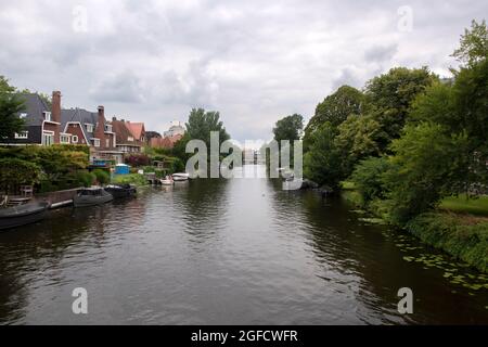 Blick Von Der Timo Smeehuijzenbrug Brücke Auf Amsterdam Niederlande 21-8-2021 Stockfoto