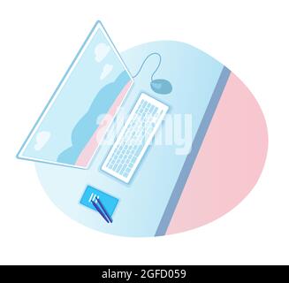 Vektor-Illustration für leere Arbeitsplätze Stock Vektor