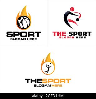 Fußballlogo im Design des Sportvereins Stock Vektor