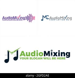 Die Kunst Unterhaltung mit musikalischem Logo Design Stock Vektor