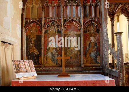 Rood Screen in St. Helen's Kirche, Ranworth, Norfolk Stockfoto