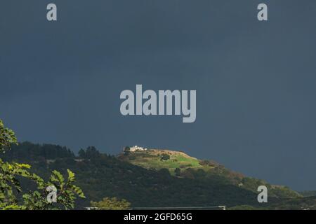 Die israelische libanesische Grenze von der israelischen Seite Stockfoto