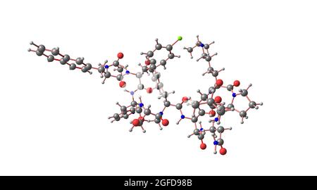 Abarelixis ein injizierbarer Gonadotropin-freisetzende Hormonantagonist, der in Deutschland vermarktet wird. 3d-Illustration Stockfoto