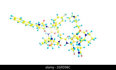 Abarelixis ein injizierbarer Gonadotropin-freisetzende Hormonantagonist, der in Deutschland vermarktet wird. 3d-Illustration Stockfoto