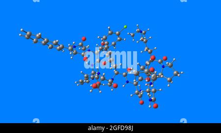 Abarelixis ein injizierbarer Gonadotropin-freisetzende Hormonantagonist, der in Deutschland vermarktet wird. 3d-Illustration Stockfoto