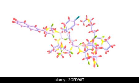 Abarelixis ein injizierbarer Gonadotropin-freisetzende Hormonantagonist, der in Deutschland vermarktet wird. 3d-Illustration Stockfoto