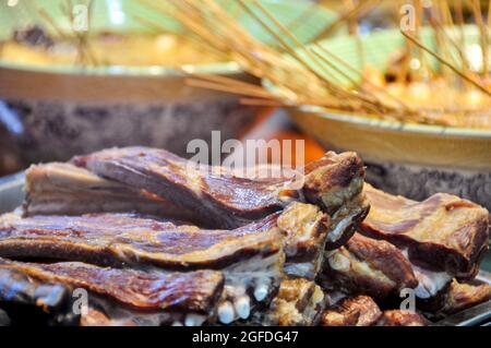 Street Food in Chengdu Stadt Sichuan Provinz China Stockfoto