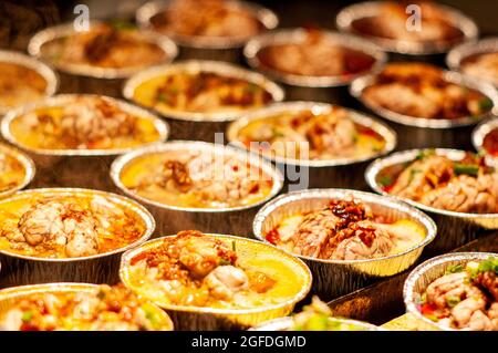 Street Food in Chengdu Stadt Sichuan Provinz China Stockfoto