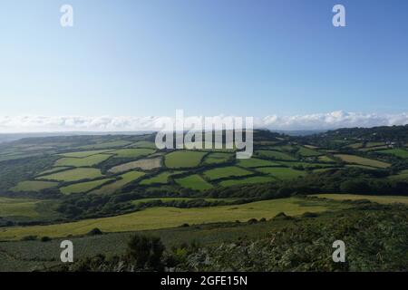 Blick auf den Pfad zum Golden Cap, Dorset, Großbritannien Stockfoto