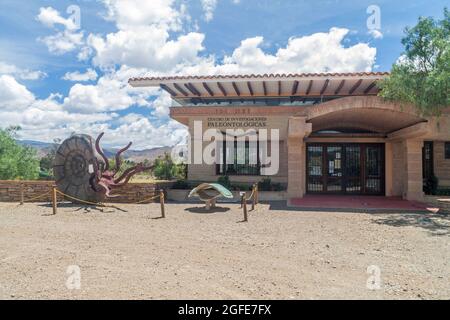 VILLA DE LEYVA, KOLUMBIEN - 22. SEPTEMBER 2015: Paläontologisches Museum in der Nähe der Villa de Leyva in Kolumbien Stockfoto