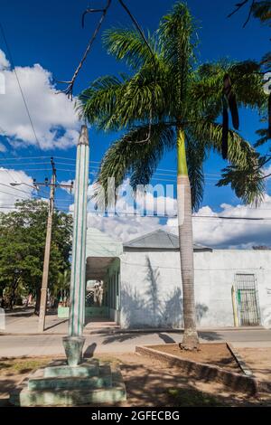 LAS TUNAS, KUBA - 27. JAN 2016: Monumento a Alfabetizacion (Alphabetisierungsdenkmal) in Las Tunas Stockfoto