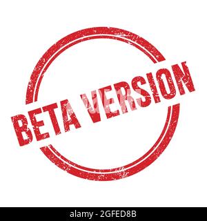 BETA-VERSION Text auf roten grungy vintage runden Stempel geschrieben. Stockfoto