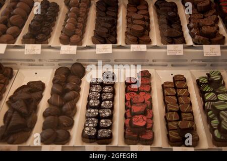 Schokolade, Patissery, Sansepolcro, Toskana, Italien Stockfoto