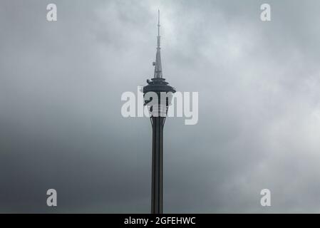 Blick auf das Macau Tower Convention and Entertainment Center in Macao Stockfoto