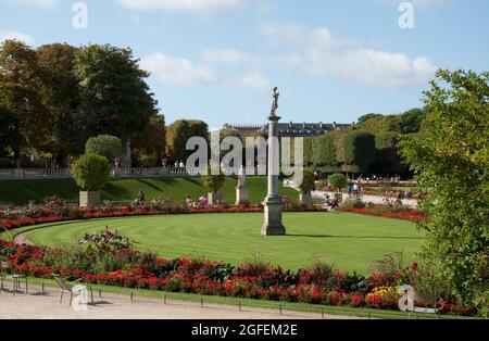 Central Garden, Luxembourg Gardens, Paris, Frankreich Stockfoto