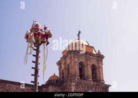 Die Flieger sind Sie bereit für den Tanz. Tequila Mexiko, Jalisco. Stockfoto