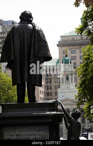 Henry ward Beecher Monument in der Innenstadt von Brooklyn NYC Stockfoto