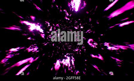 Burst-Effekt „Partikel Der Rosa Feuerflamme“ Stockfoto