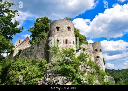 Schloss in Pappenheim im Landkreis Weissenburg-Gunzenhausen in Mittelfranken in Bayern, Deutschland, Europa Stockfoto