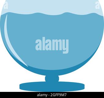 Vektor Aquarium Silhouette Illustration. Bunte lustige Cartoon flach Aquarium Vektor-Symbol auf dem Hintergrund isoliert. Stock Vektor