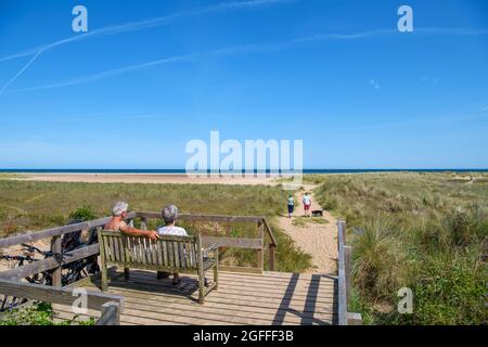 Holkham National Nature Reserve und Holkham Beach, Holkham, Norfolk, East Anglia, England, VEREINIGTES KÖNIGREICH Stockfoto