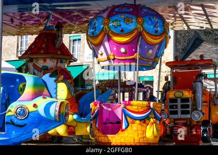 Messegelände, Sainte-Anne Festen, Bricquebec, Manche Department, Cotentin, Region Normandie, Frankreich Stockfoto