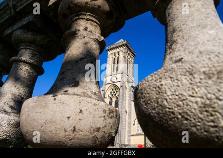 Kirche unserer Lieben Frau, Bricquebec, Departement Manche, Cotentin, Region Normandie, Frankreich Stockfoto