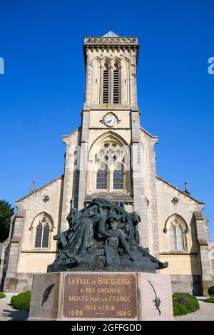 Kirche unserer Lieben Frau, Bricquebec, Departement Manche, Cotentin, Region Normandie, Frankreich Stockfoto