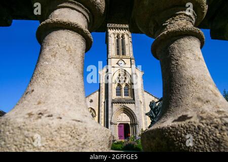 Kirche unserer Lieben Frau, Bricquebec, Departement Manche, Cotentin, Region Normandie, Frankreich Stockfoto