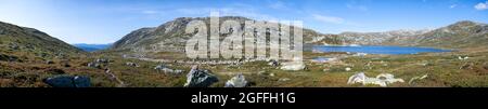 Hochauflösendes Panorama der Gemeinde Vinje in der Region Telemark Stockfoto