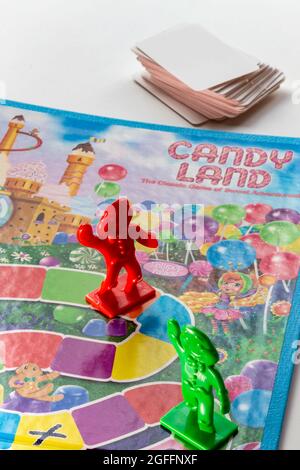 Candy Land ist ein klassisches Anfängerspiel für Kinder ab 3 Jahren, USA Stockfoto