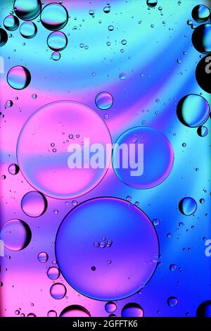 Abstrakt Makro bunten Hintergrund von Öl und Wasser Stockfoto