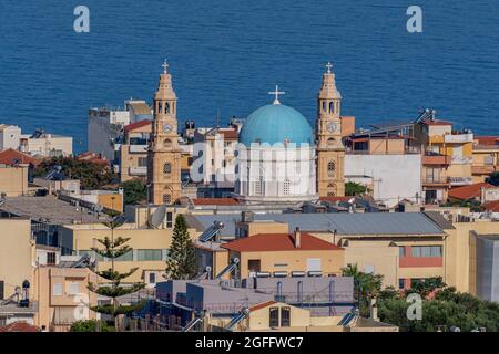Die Kirche Evaggelistria in Chania auf der griechischen Insel Kreta Stockfoto