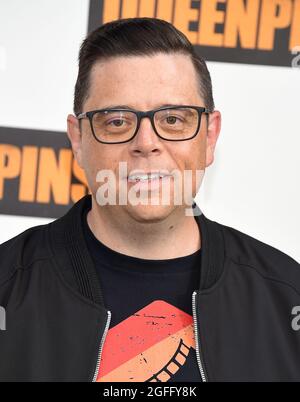 25. August 2021, Beverly Hills, Kalifornien, USA: Aron Gaudet posiert bei der â €˜Queenpinsâ €™ Foto-Anruf bei der vier Saison Los Angeles in Beverly Hills. (Bild: © Lisa O'Connor/ZUMA Press Wire) Stockfoto