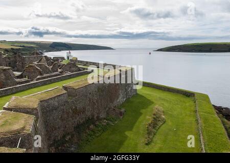 Kommandant: Charles Fort hat einst den Eingang zum Hafen von Kinsale geschützt Stockfoto