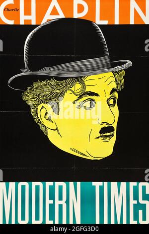 Filmplakat: Charlie Chaplin, Modern Times (1936) Stockfoto