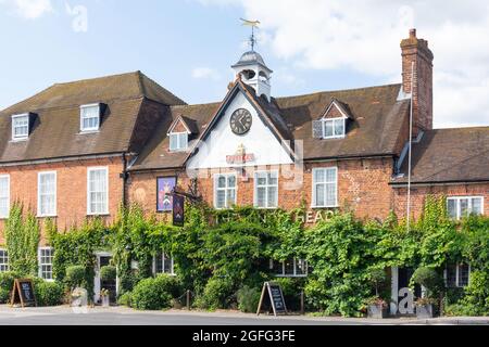 17. Jahrhundert The Hind's Head, Wasing Lane, Aldermaston, Vereinigtes Königreich Stockfoto